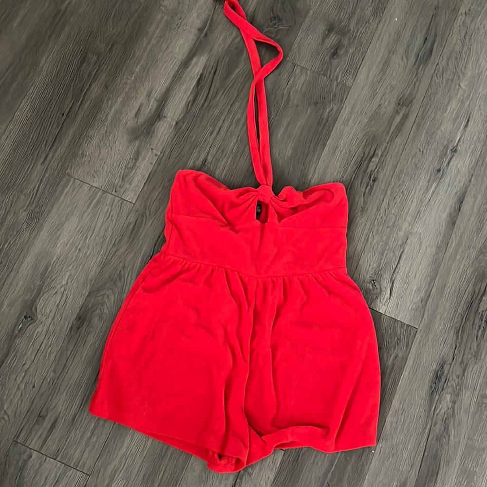 TARGET RED TERRYCLOTH ROMPER